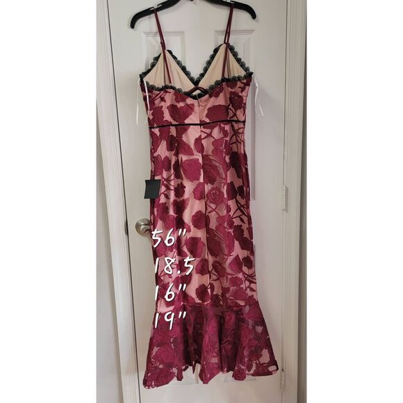 Lulus Alluring Dream Floral Mesh Lace Dress NWT L - Picture 4 of 11
